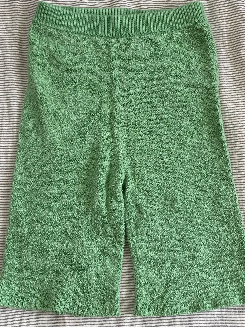 Misha And Puff Green Organic Cotton Knit Shorts Kids 9-10